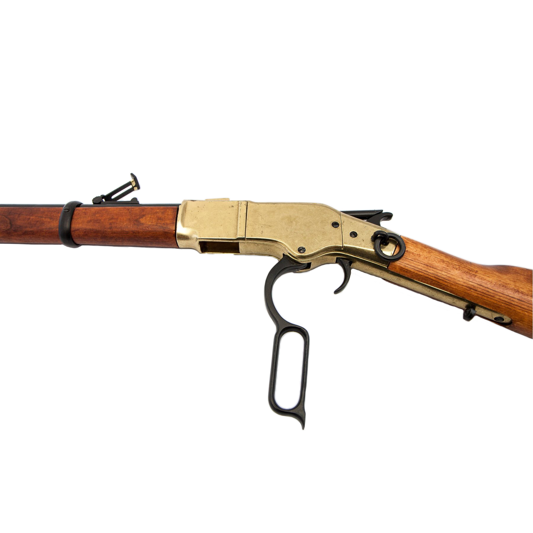 Carabine modèle 66, USA 1866, en métal finition laiton et bois