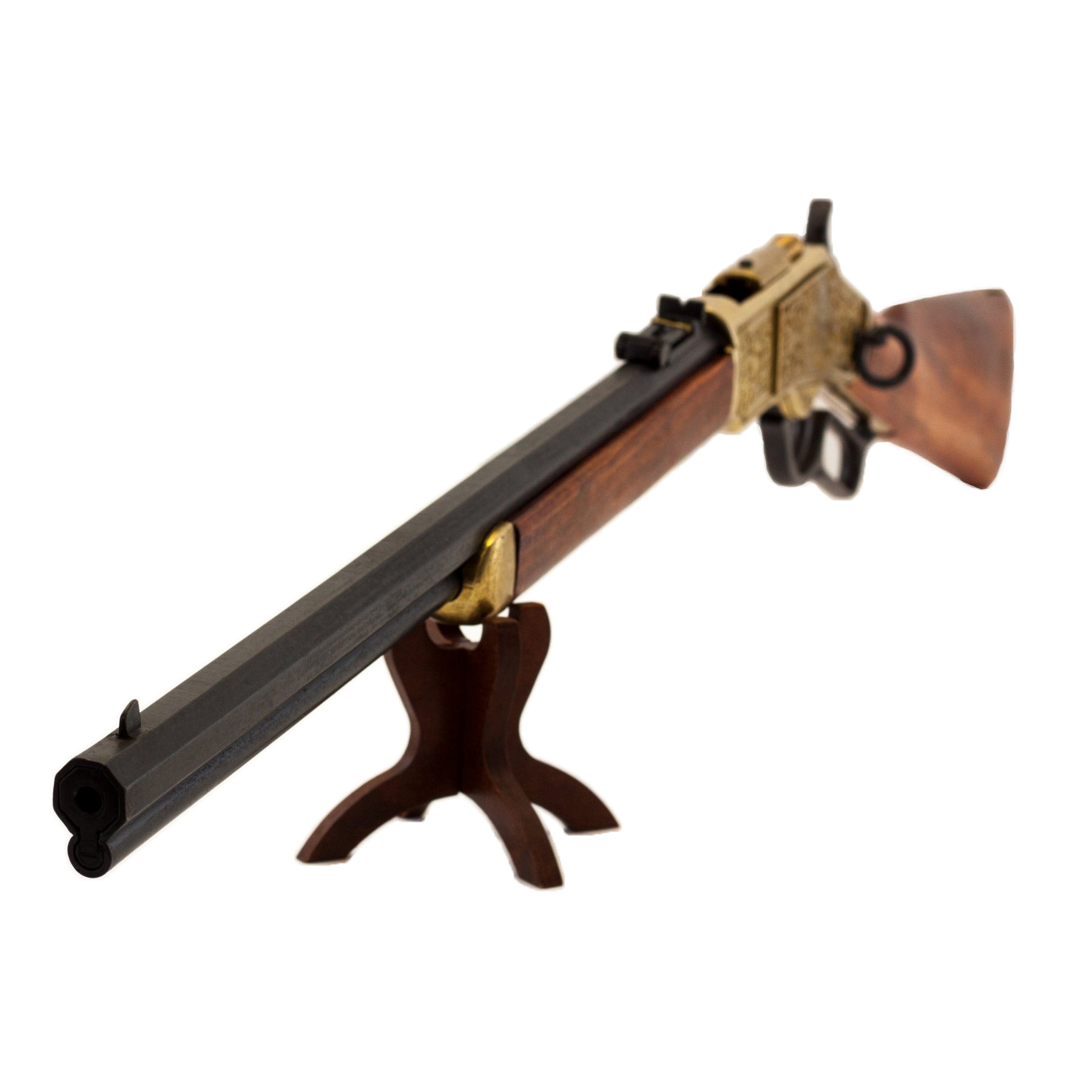 Carabine modèle 73, USA 1873, en métal finition laiton et bois