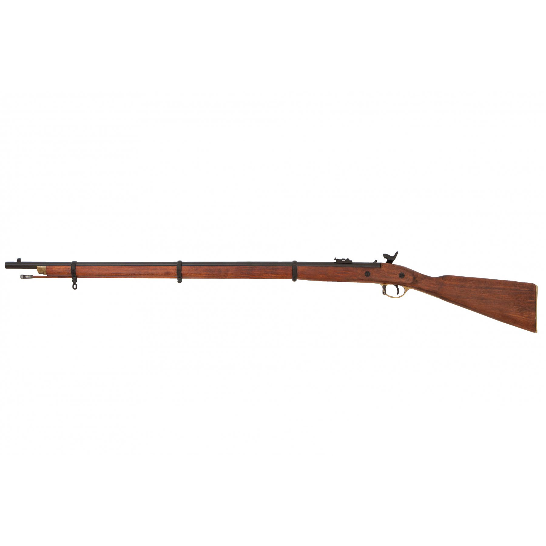 Fusil mosquete P-1853 Enfield, Inglaterra 1853, fabricado en metal acabado latón y madera