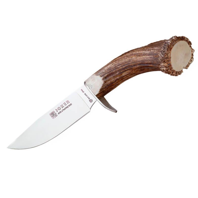 Cuchillo de caza Joker Desmogue con puño de asta de ciervo con ro...
