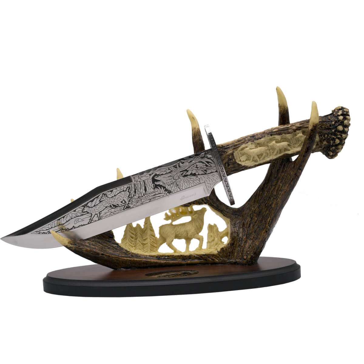 Dekomesser aus Kunstharz aus Hirschgeweih