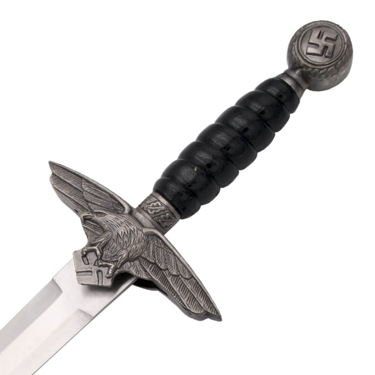 Daga alemana con águila en la guarda y empuñadura y vaina negras