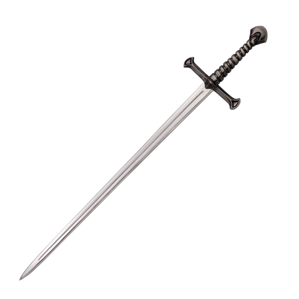 Anduril-Brieföffner mit nickelfarbenem Knauf und Parierstange und...