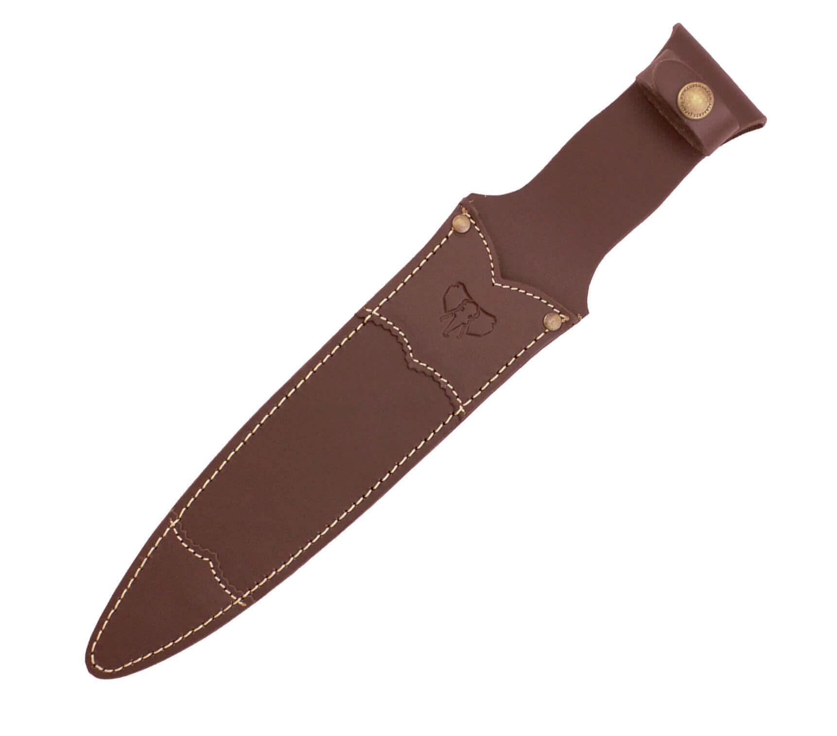 Cuchillo montería Cudeman. Mango de estamina roja. 22,5 cm de hoja