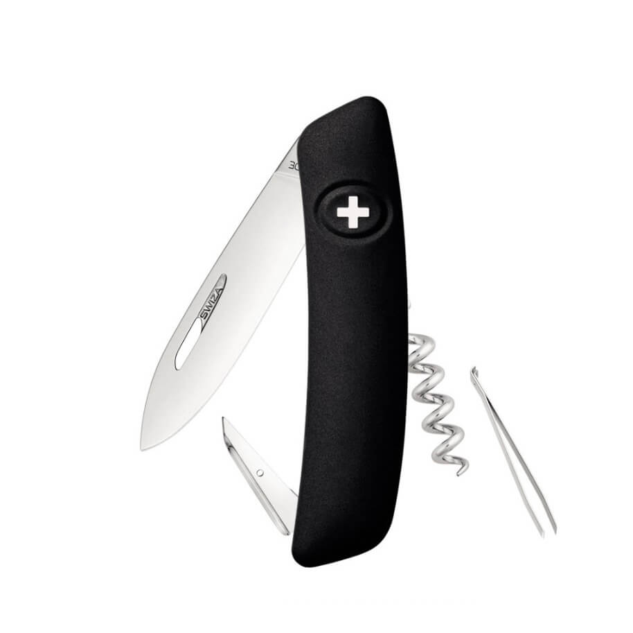 Navaja multiusos Swiza D01 negra con 6 funciones KNI.0010.1010
