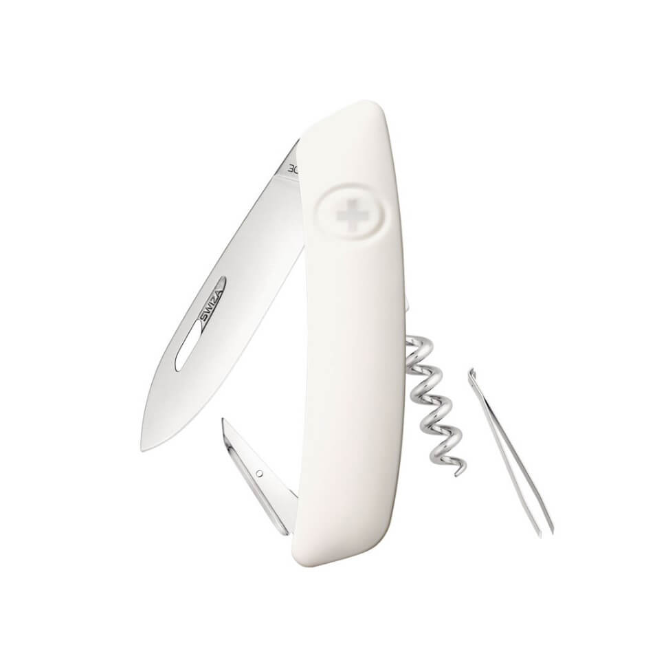 Navaja multiusos Swiza D01 blanca con 6 funciones KNI.0010.1020