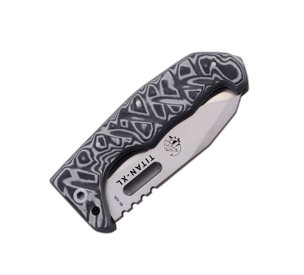 JV Titan XL Einsatzmesser mit grauem Micarta-Griff