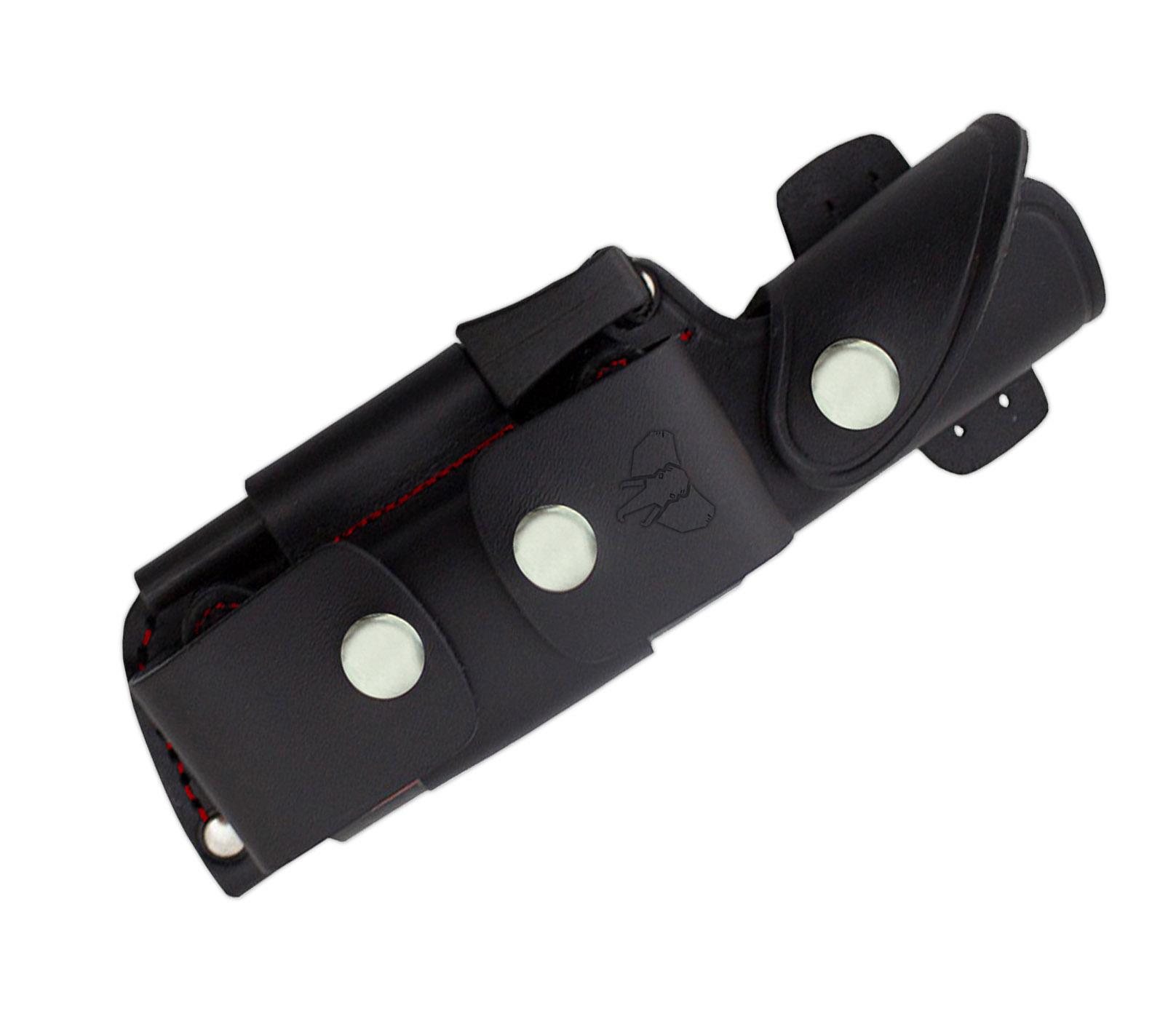 Fab I model survival knife. Black micarta handle. Boehler N695 steel. Full kit