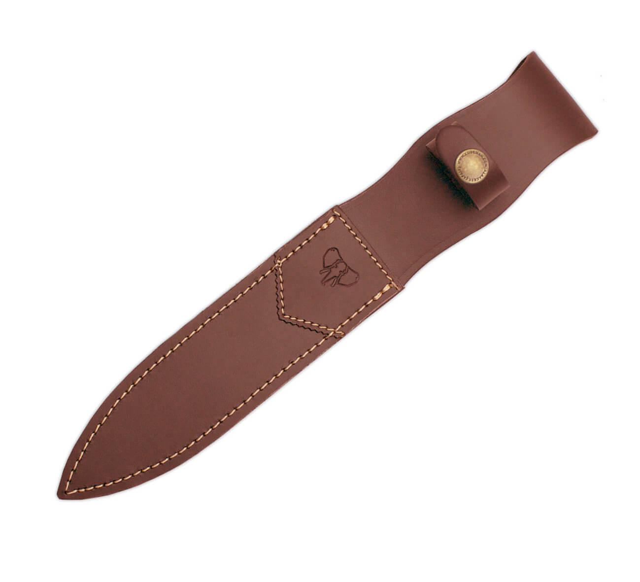 Poignard du Mont Cudeman. Manche en bois d'olivier satiné. Lame 16,5 cm.