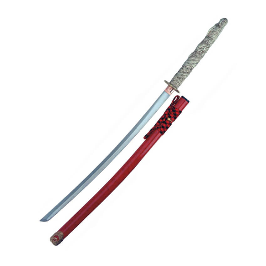 Katana Duncan Macleod con empuñadura de resina con forma de cabez...