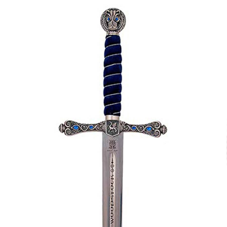 Espada del Príncipe Negro con acabado en plata y empuñadura en azul Marto 599