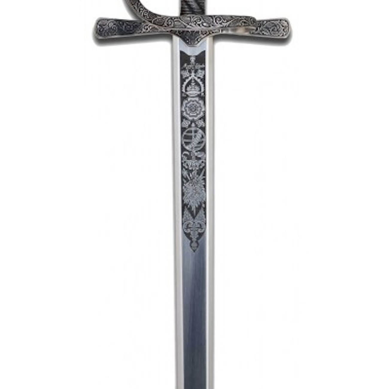 Sword of Sir Francis Drake with silver finish and decorated hilt Marto 5100