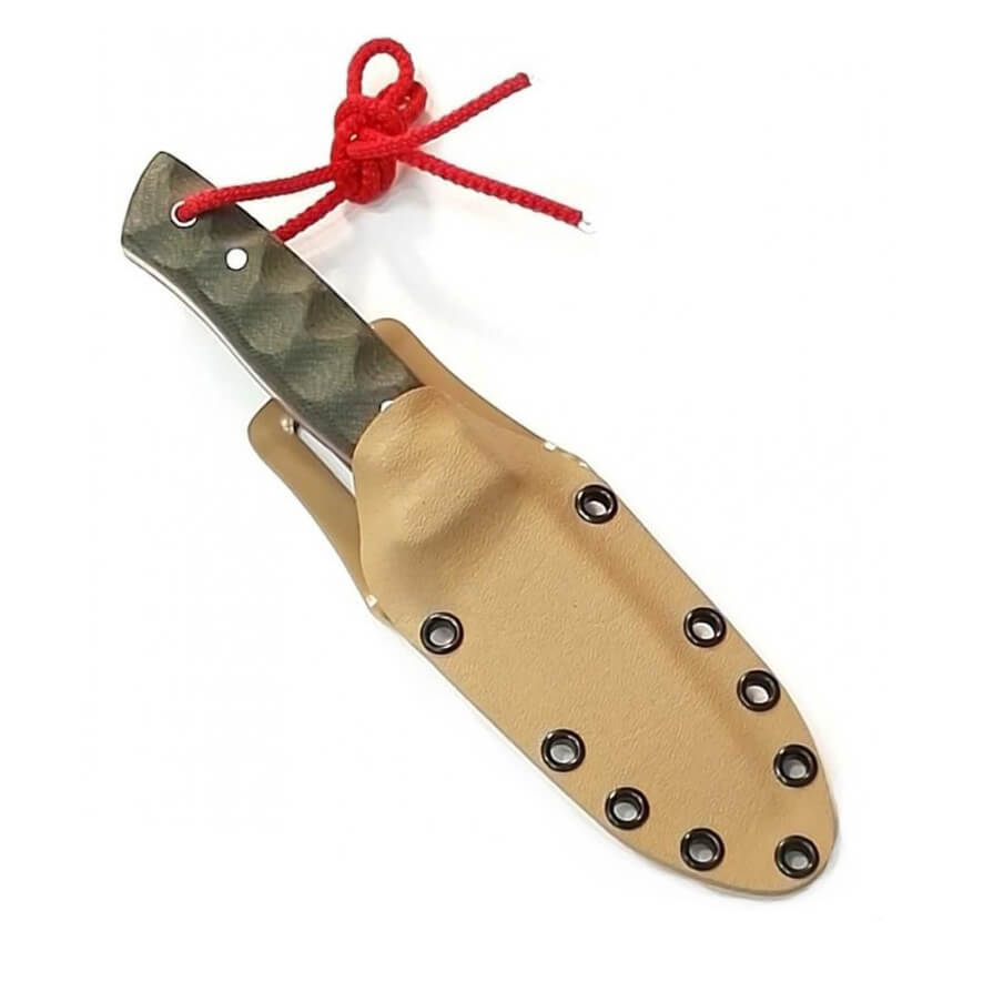 Couteau tactique Muela Kodiak avec manche en micarta vert avec étui en kydex