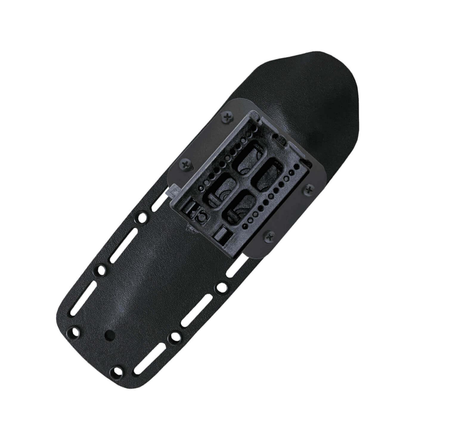 Cuchillo tactico boina verde cadete con cachas de micarta negra y funda Kydex con hoja negra