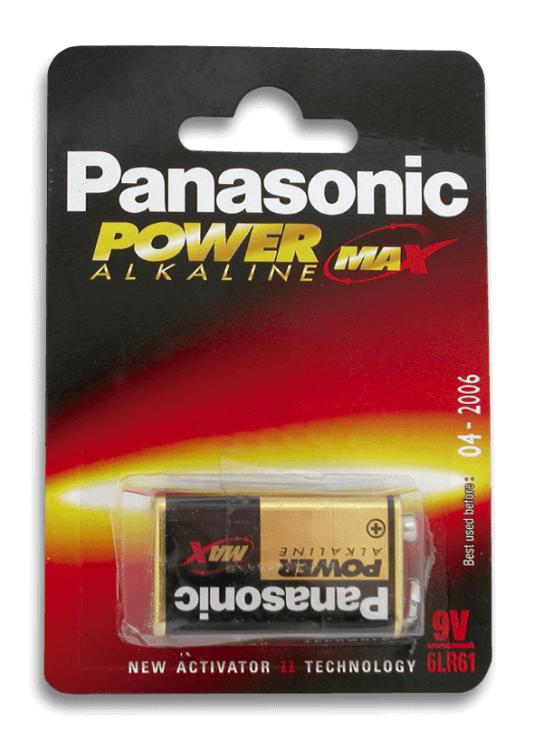 Pila 6LR61 de 9 voltios de Panasonic