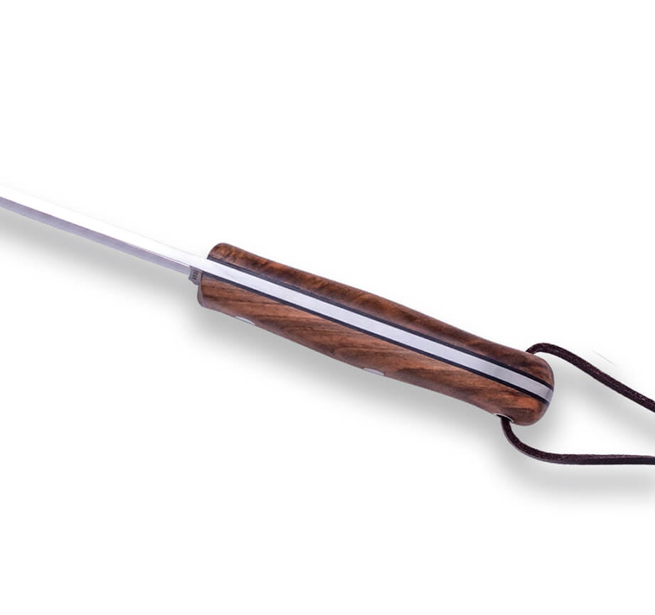 Faca para bushcraft Joker BS9 Trampero com cabo em nogueira e lâmina de 10 cm