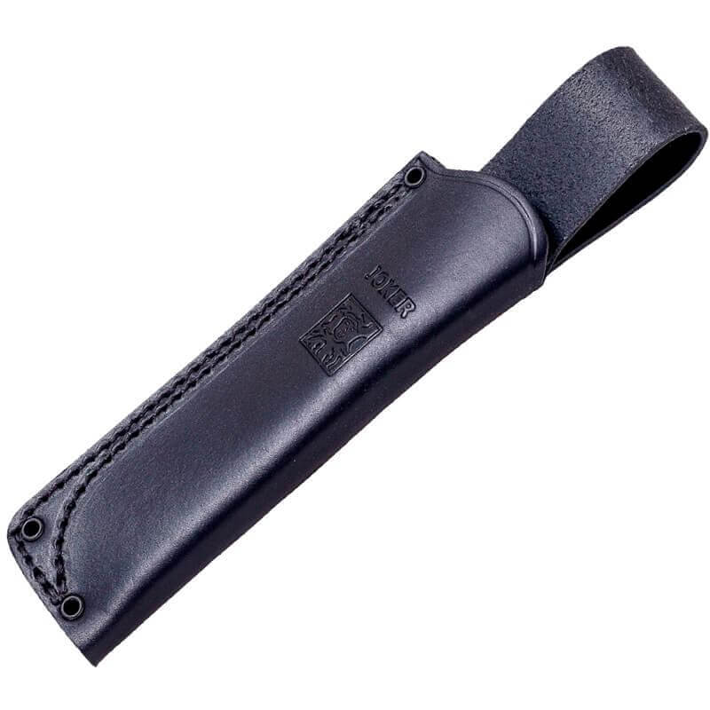 Joker BS9 Lynx con mango de micarta negra y funda de vaquetilla