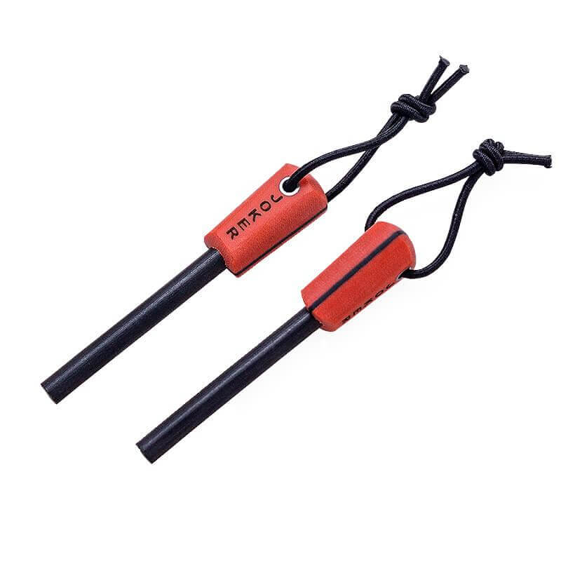 Joker BS9 Lynx avec poignée en micarta orange et étui en cuir, ferrocerium inclus