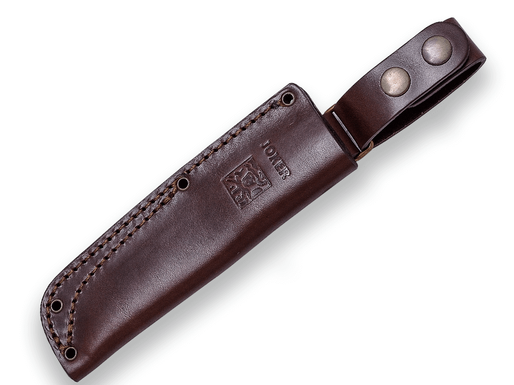 Faca Bushcraft BS9 Nordic Joker com cabo micarta marrom e lâmina Sandvik 14C28N