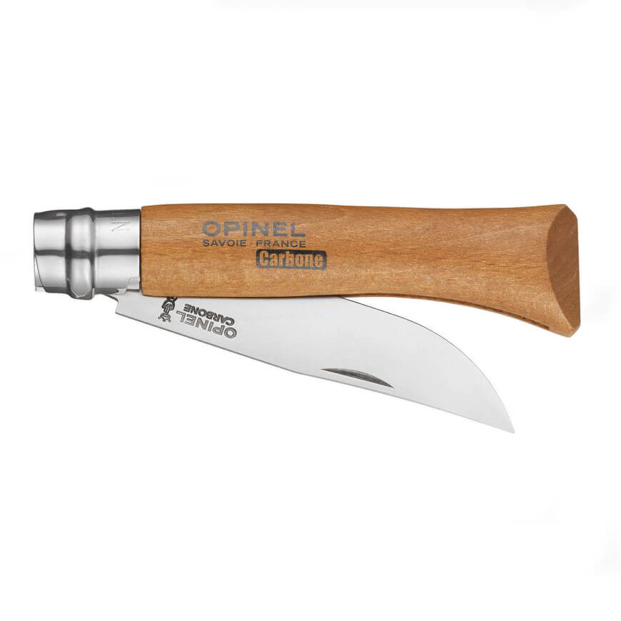 Navaja Opinel de acero carbono Nº 10 con hoja de 10 cm