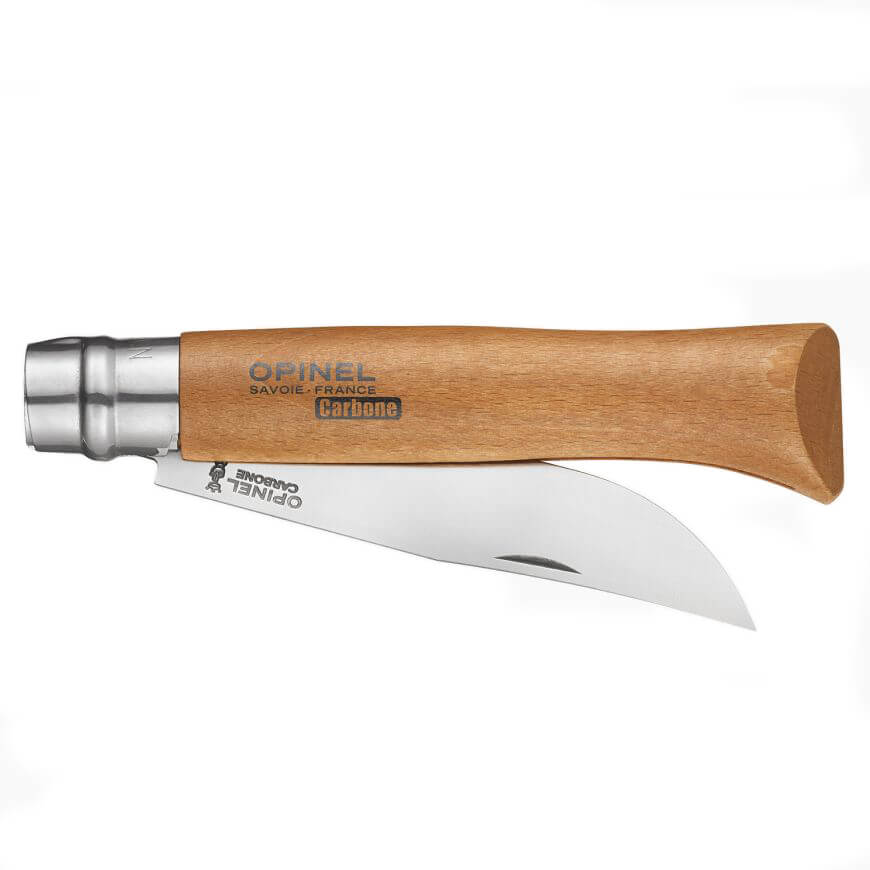 Couteau de poche Opinel en acier au carbone n°12 avec une lame de 12 cm