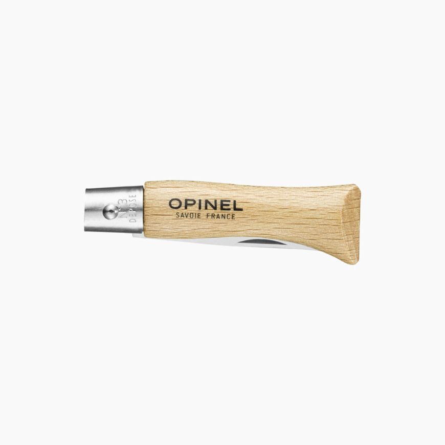 Opinel Nº 3 con hoja de acero inoxidable y mango de madera de haya barnizada