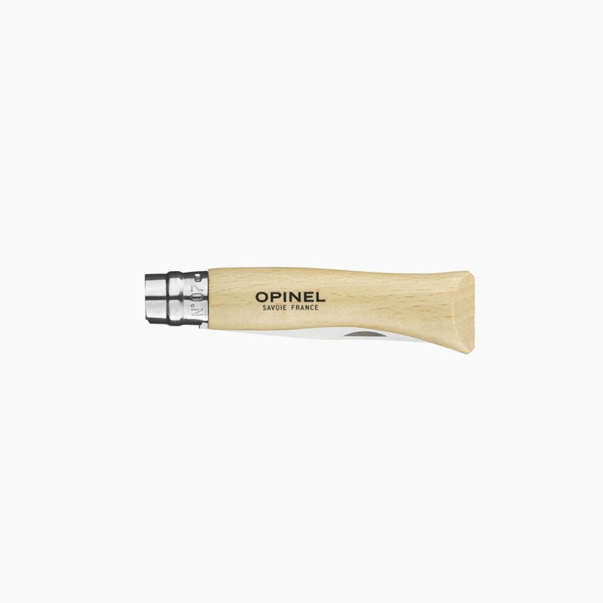 Opinel Nº 7 con hoja de acero inoxidable y mango de madera de haya barnizada