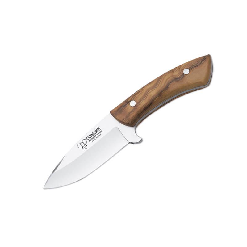 Cuchillo desollador Cudeman con puño en madera de olivo