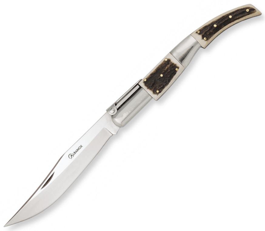 Navaja Árabe Nº1 con mango de ciervo y hoja de 9.9 cm