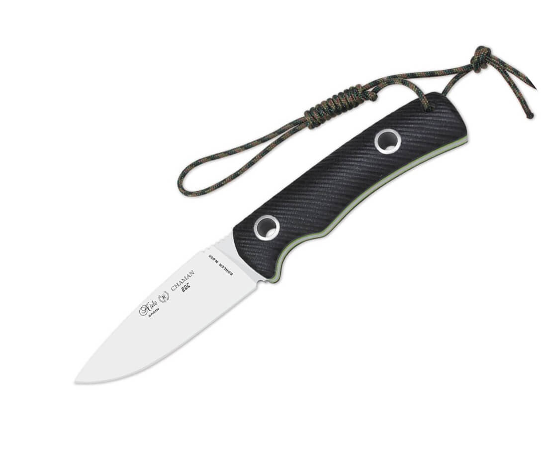 Cuchillo táctico Nieto Chamán EDC con mango de G10 negro