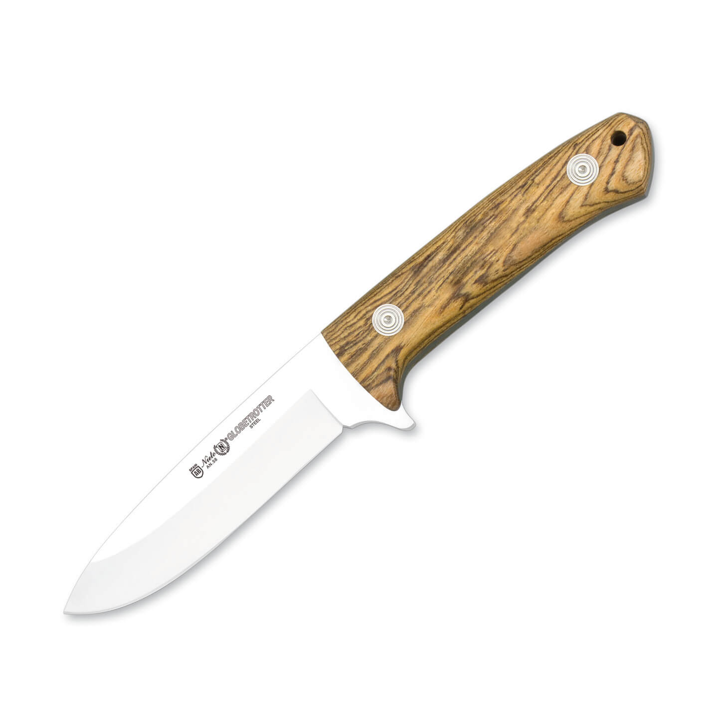 Cuchillo de caza Nieto Globetrotter con mango de madera de bocote...