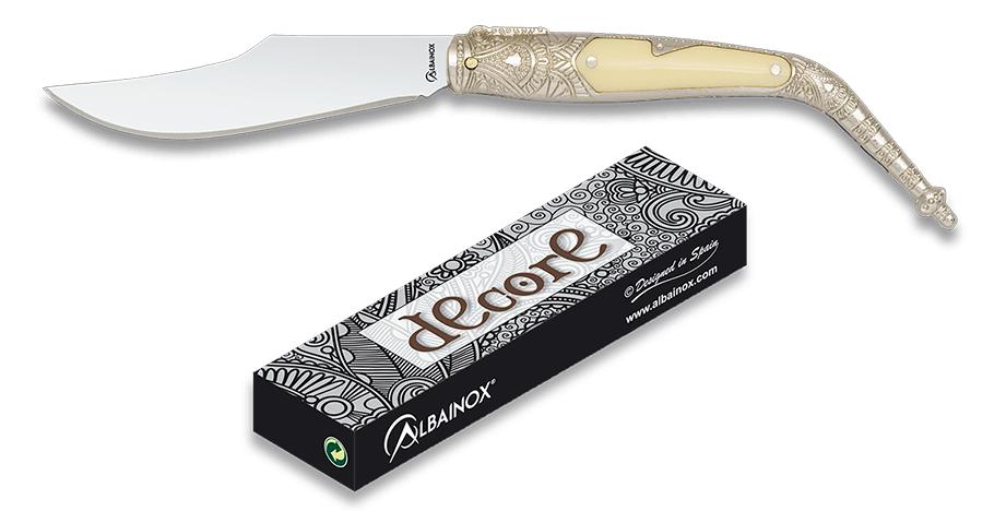 Navaja Albainox cromada con mango ABS, virola de zamak, bloqueo d...