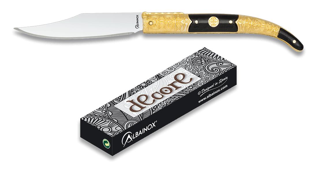 Navaja Albainox Decore dorada con mango ABS y zamak, bloqueo de p...