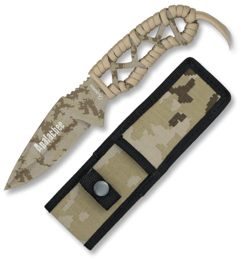 Cuchillo táctico Albainox Apalachee camo árido con hoja de 8,3 cm