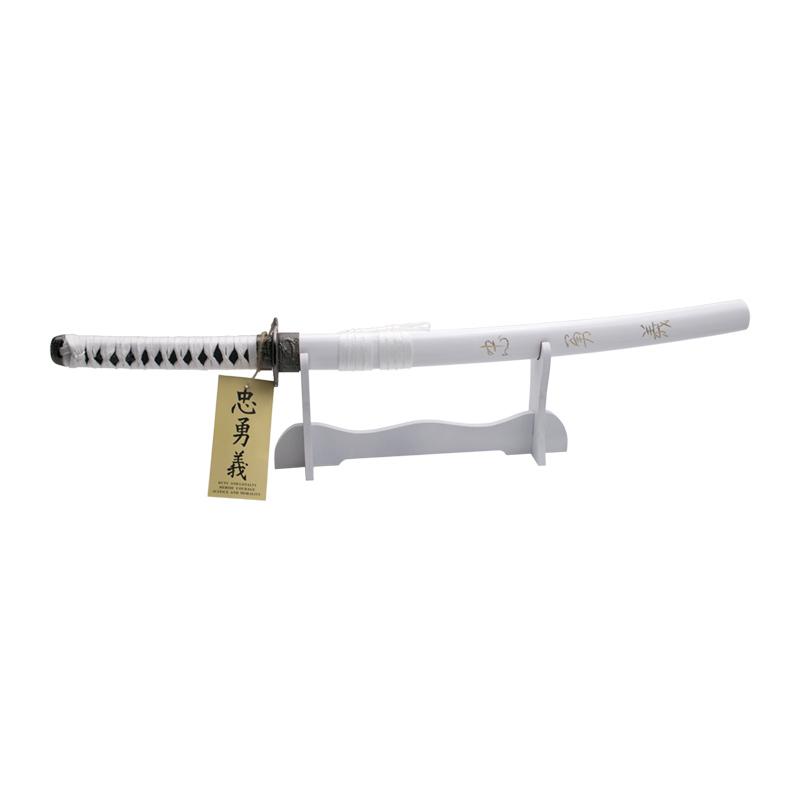 Weißes dekoratives Wakizashi Mut, Pflicht und Loyalität Der letzte Samurai
