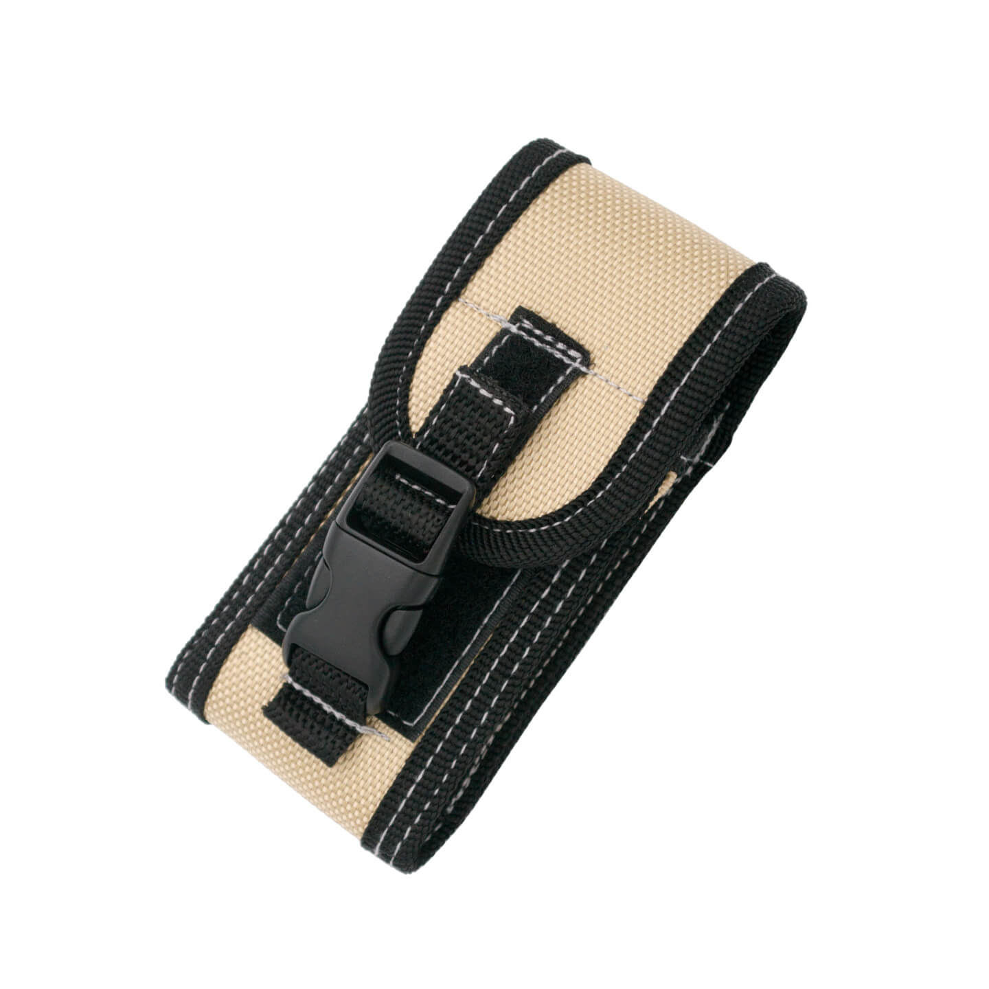 Funda para navaja de bolsillo ajustable de nylon color beige y ne...